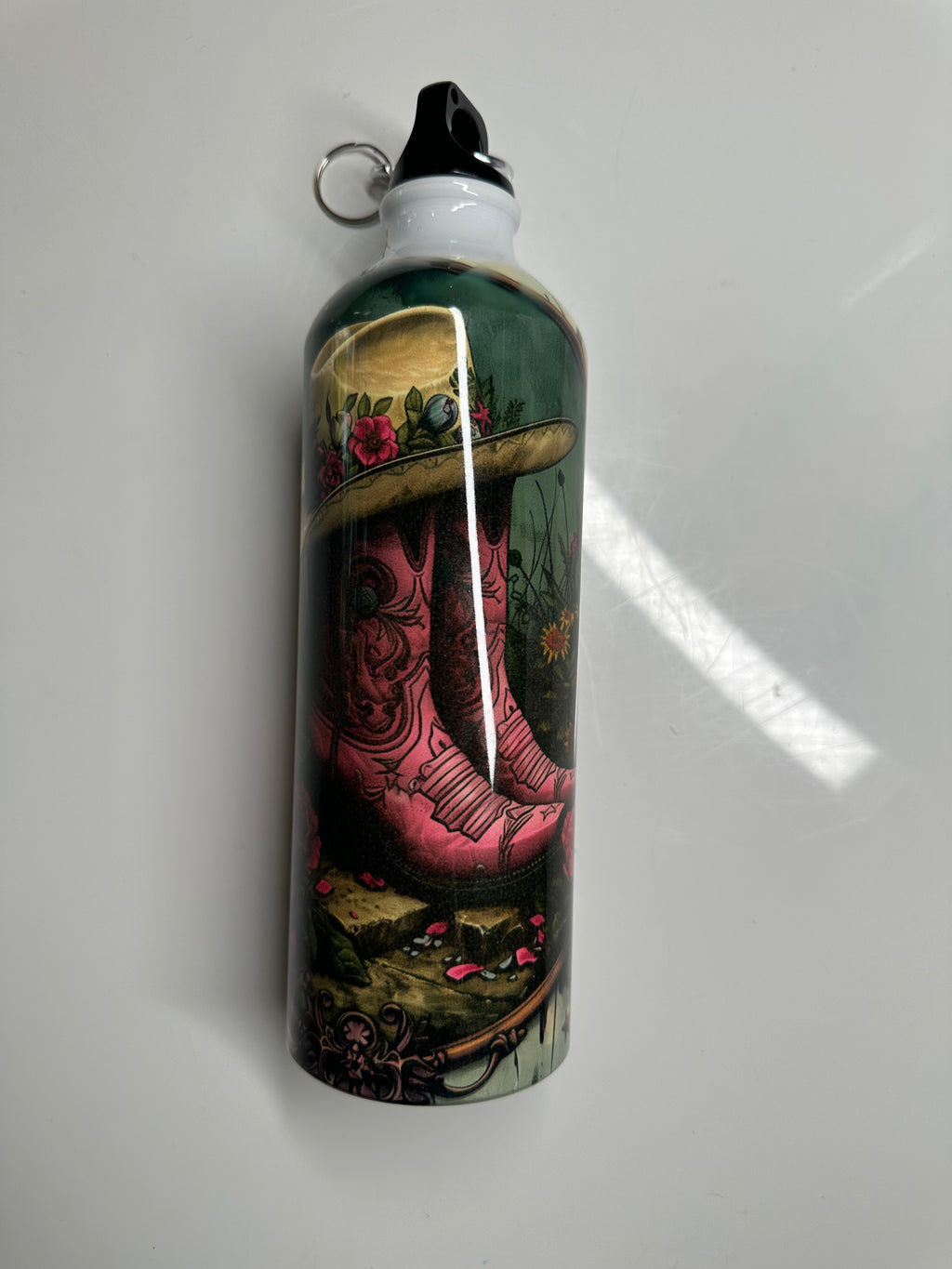 Cowgirl Boots & Roses Sublimation Water Bottle 700ml