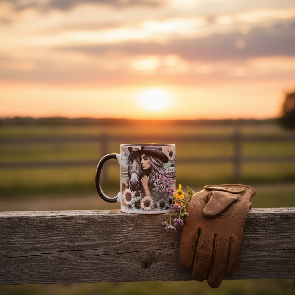 A Cowgirl's Place is on Her Horse Mug