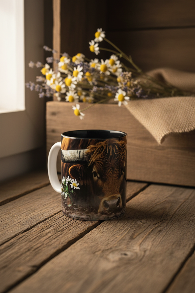 Highland Cow Mug - Farmhouse Style