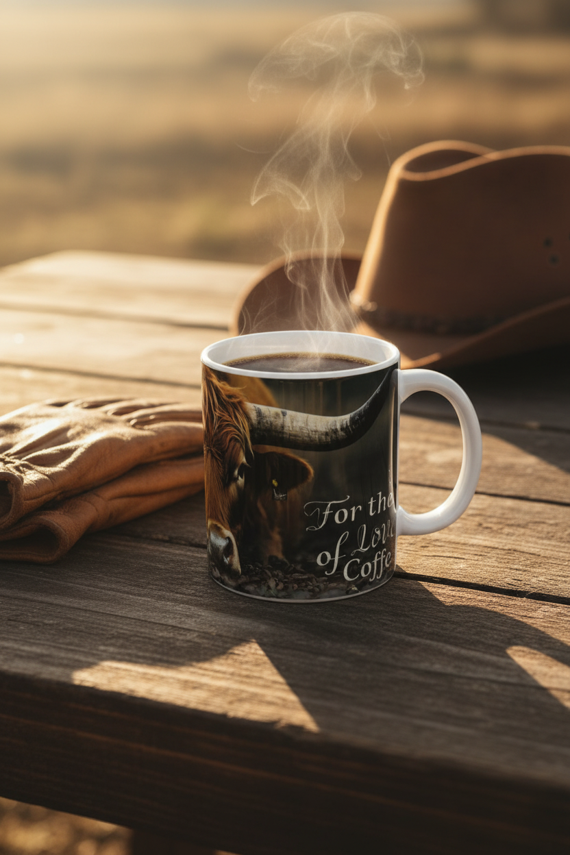 Highland Cow Mug - Golden Hour