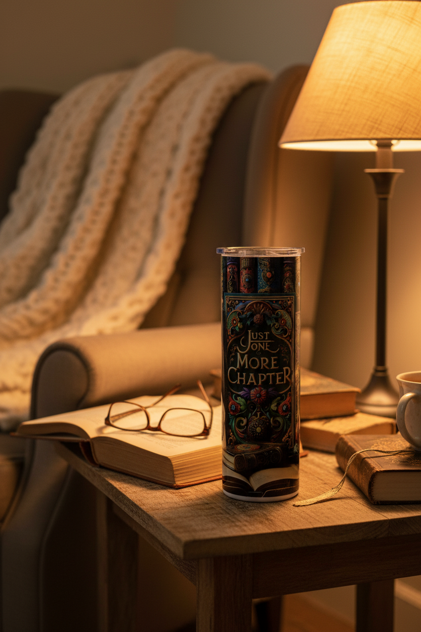 Just One More Chapter 20oz Skinny Tumbler