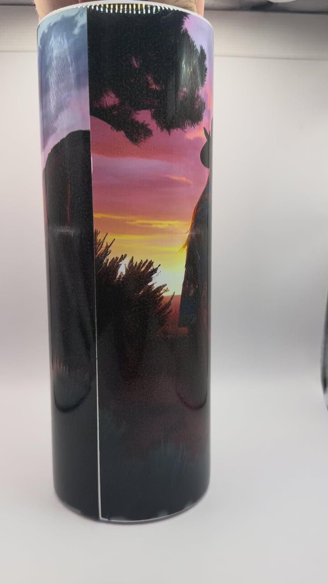 Western Sunset Cowgirl 20oz Skinny Tumbler – Seconds